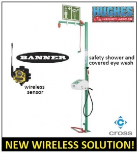 Cross Company Pairs Hughes Safety Showers And Banner Wireless Monitors